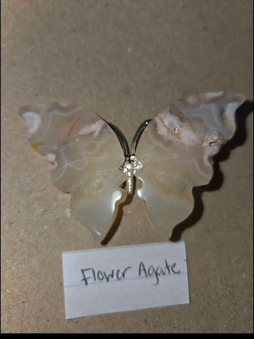 Flower Agate Butterfly Clip-Brooch-Hair Accessory-Decor-Carving
